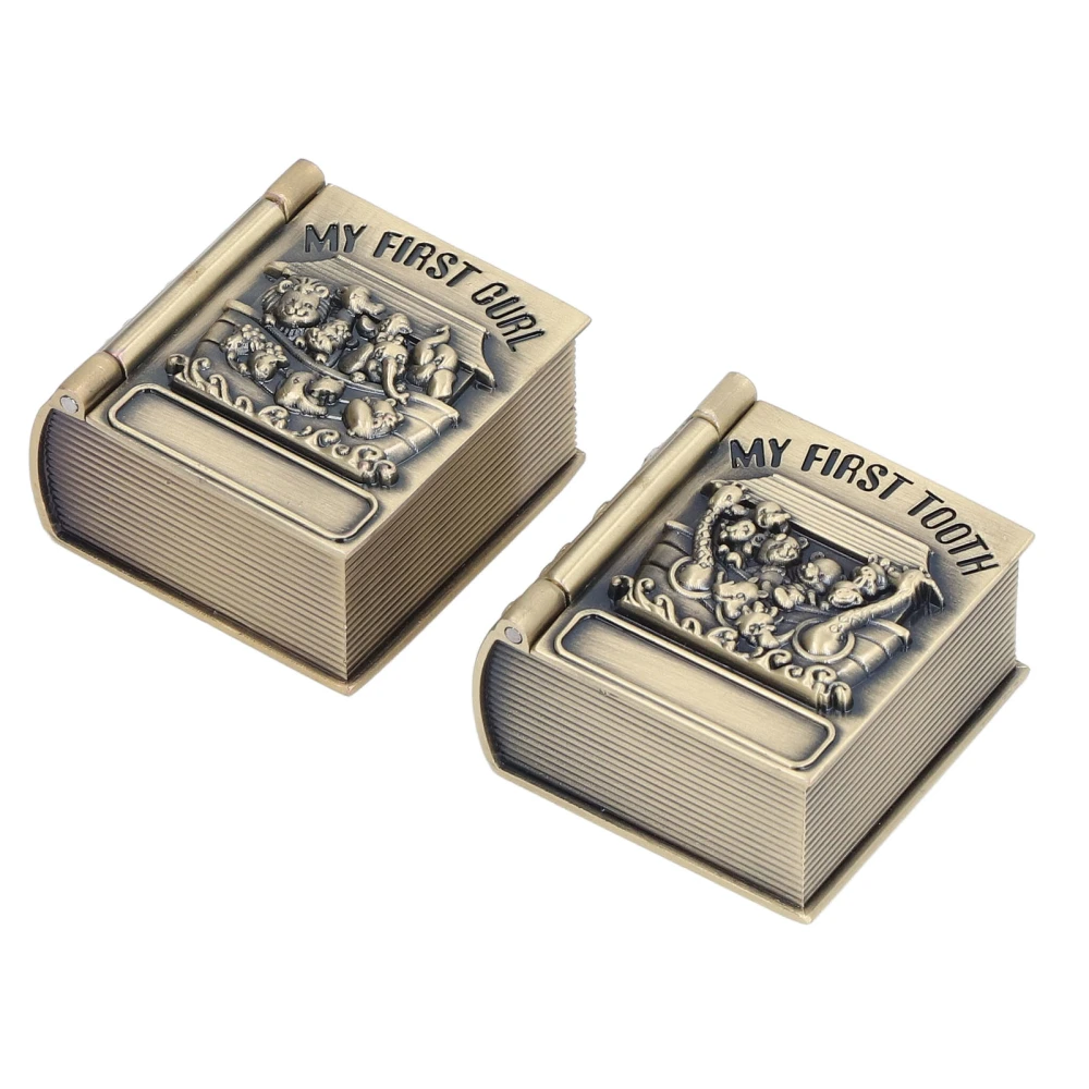 Tooth Keepsake Box Exquisite Polishing Process Engraving Pattern Durable Metal Baby Tooth Box