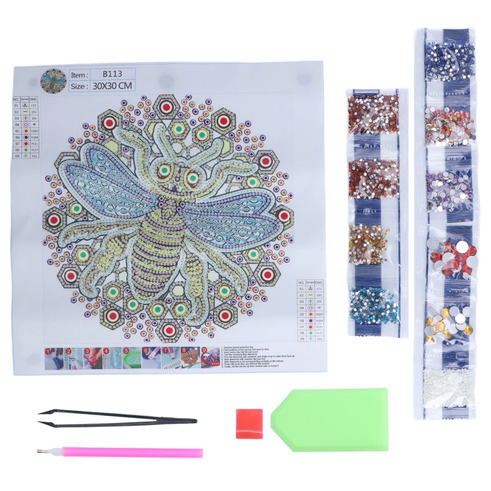 Rhinestone Painting DIY Production Beautiful Pattern Fashion Design Special Shaped Drill Rhinestone Painting Kit