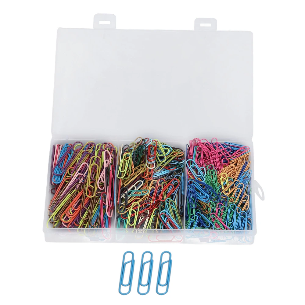 525Pcs Colored Paper Clips Premium Material Durable Rustproof Wide Application Paperclips for Home Office School