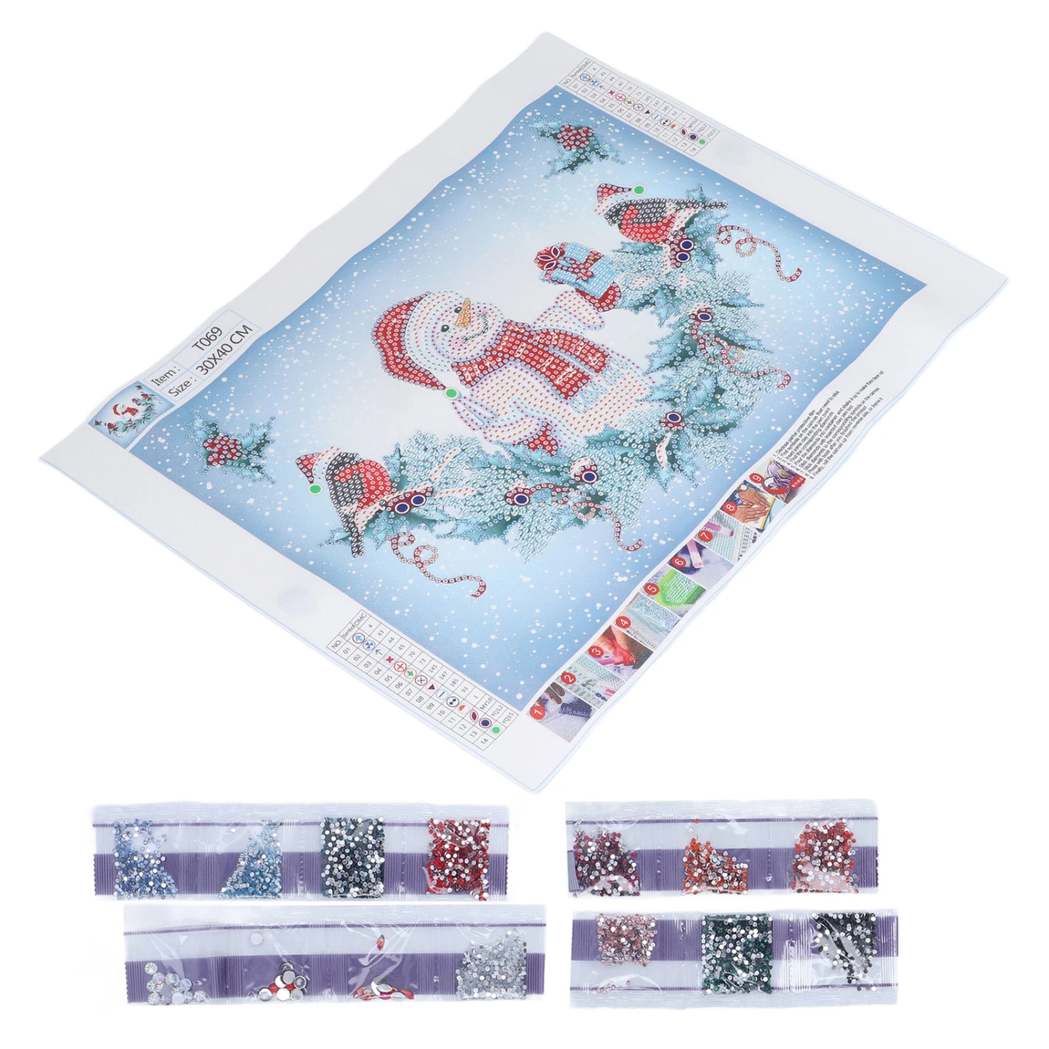 Diamond Painting DIY Christmas Snowman 5D Diamond Painting Embroidery Decorative Painting