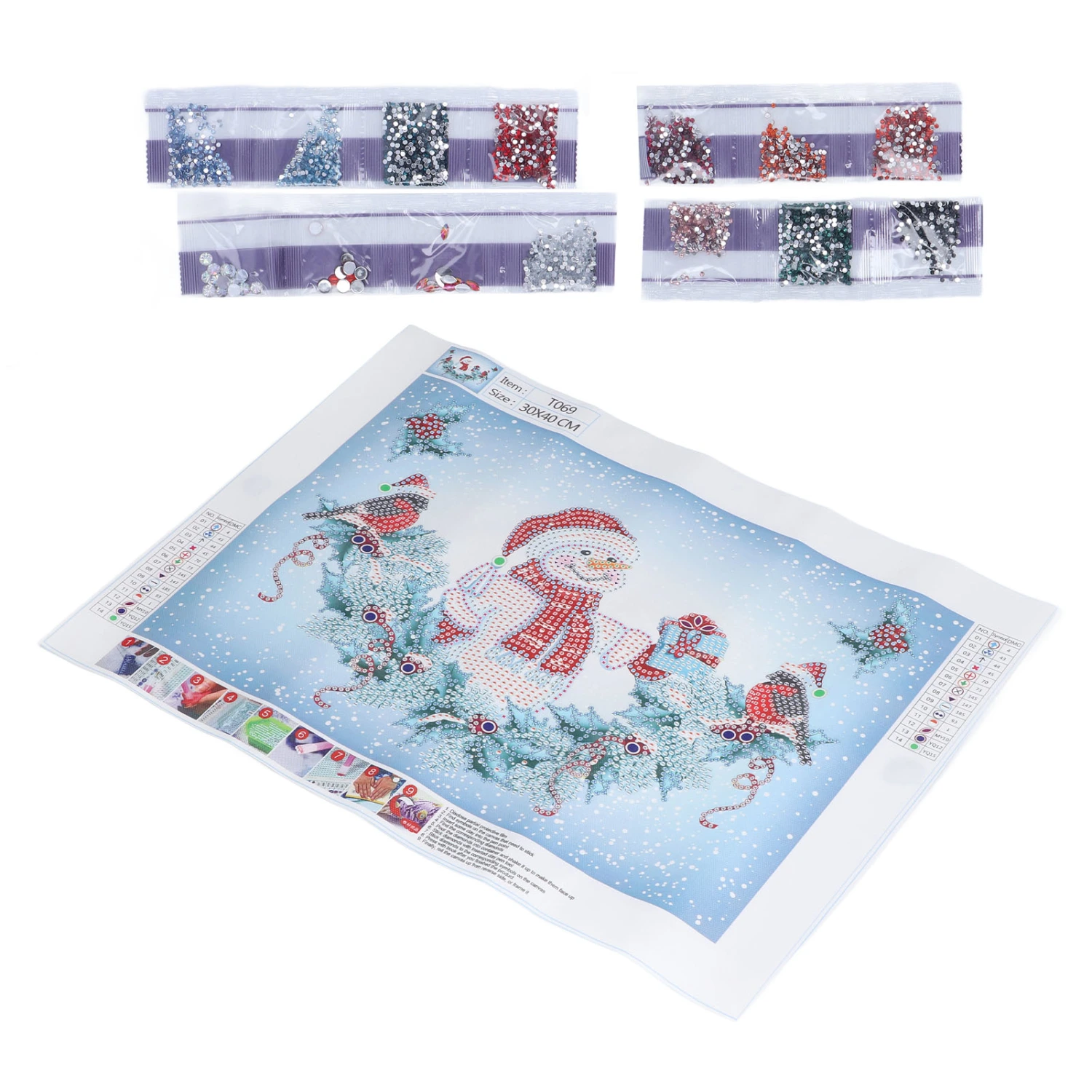 Diamond Painting DIY Christmas Snowman 5D Diamond Painting Embroidery Decorative Painting