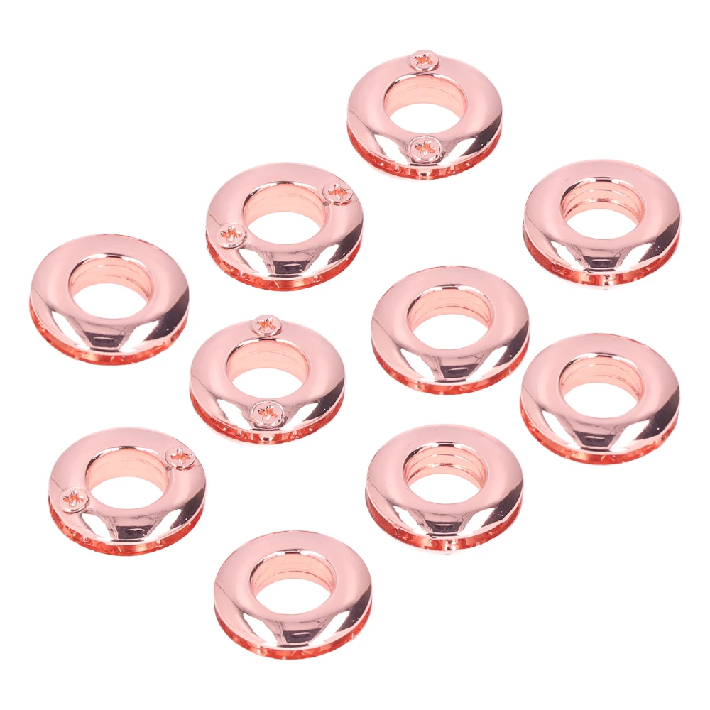 10pcs Eyelets Buttons Metal Smooth Surface Exquisite High Hardness Grommet Kit for DIY Clothing Bag WalletRose Gold