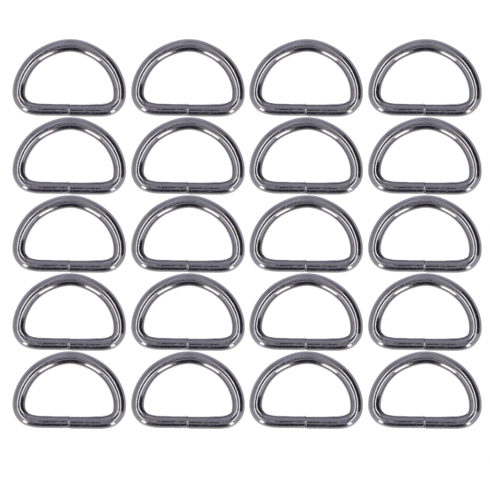 20Pcs D Rings 4x38x23mm Strong Structure Widely Used Elegant Appearance DIY Crafts for Bags Wallets BraceletsGuns Color