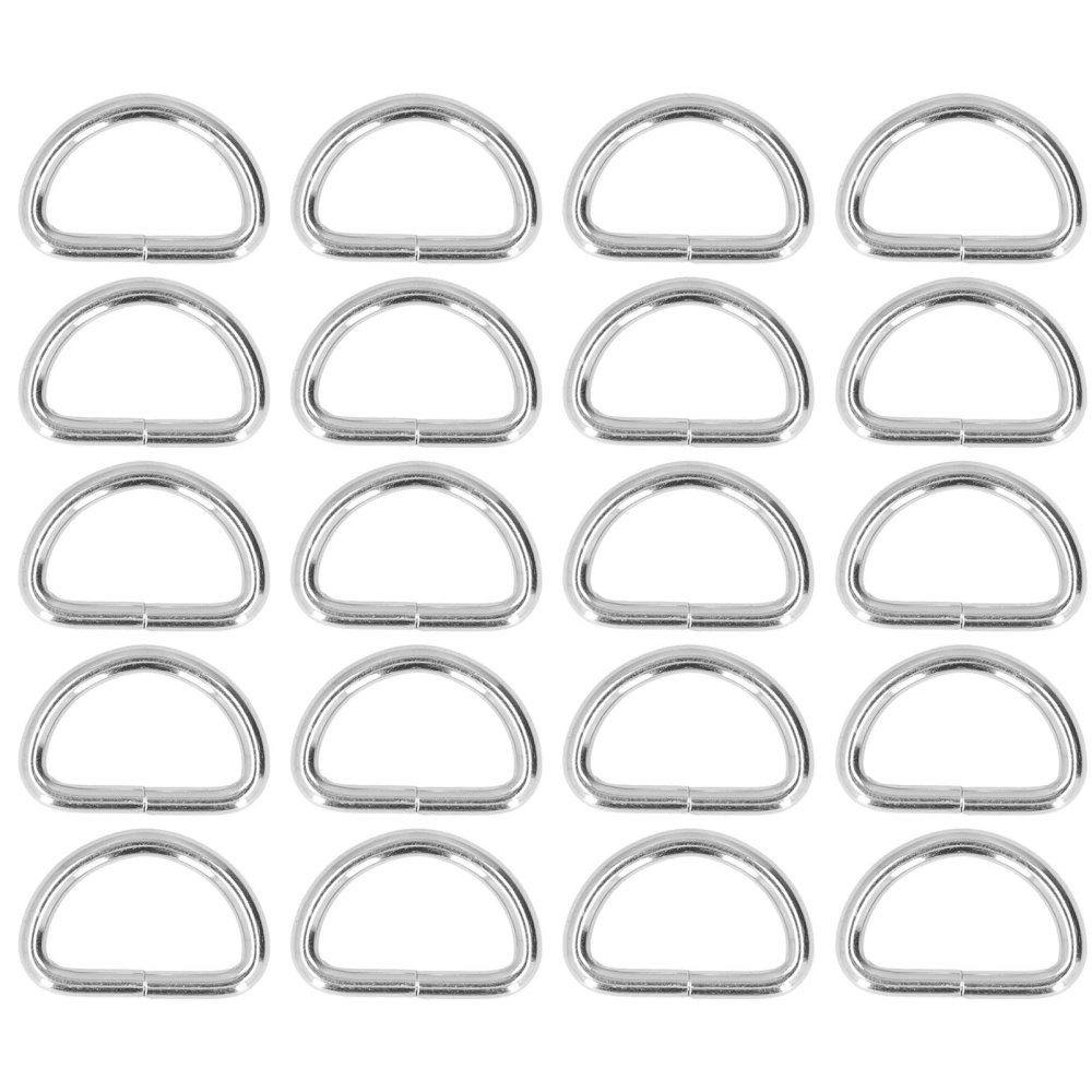 20Pcs D Rings 4x38x23mm Strong Structure Widely Used Elegant Appearance DIY Crafts for Bags Wallets BraceletsSilver