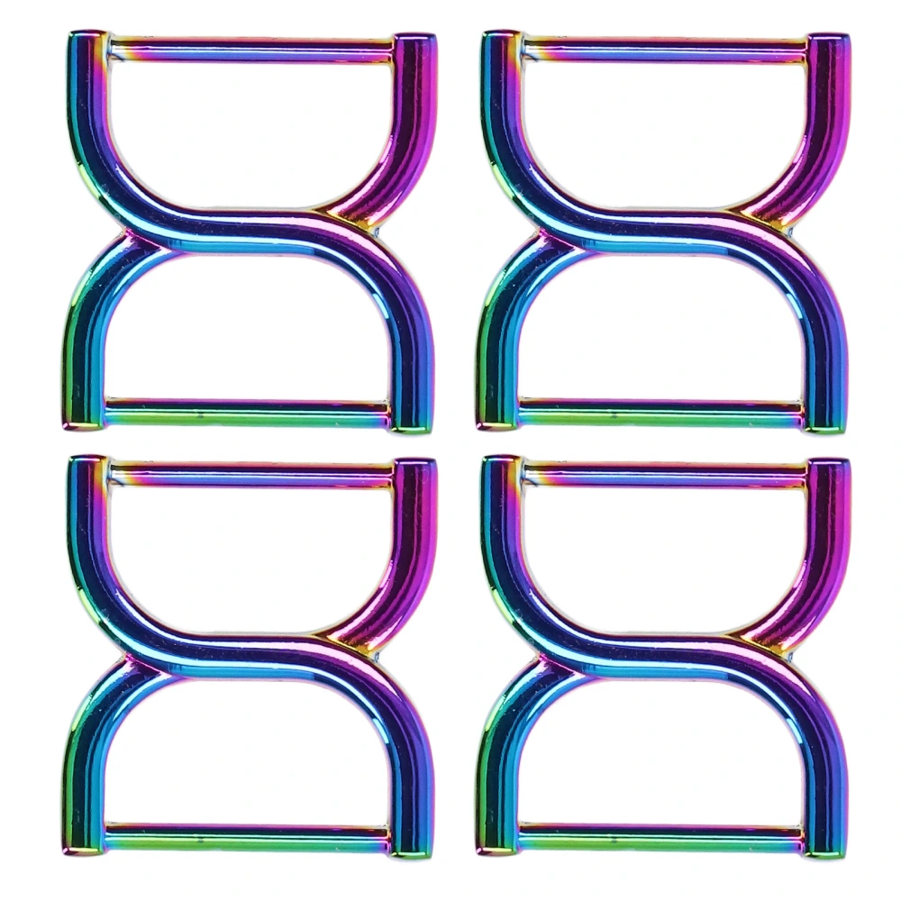 4Pcs Double D Rings 25mm Durable Strong Easy Use Sufficient Quantity Adjustable Buckle D Rings for Purse