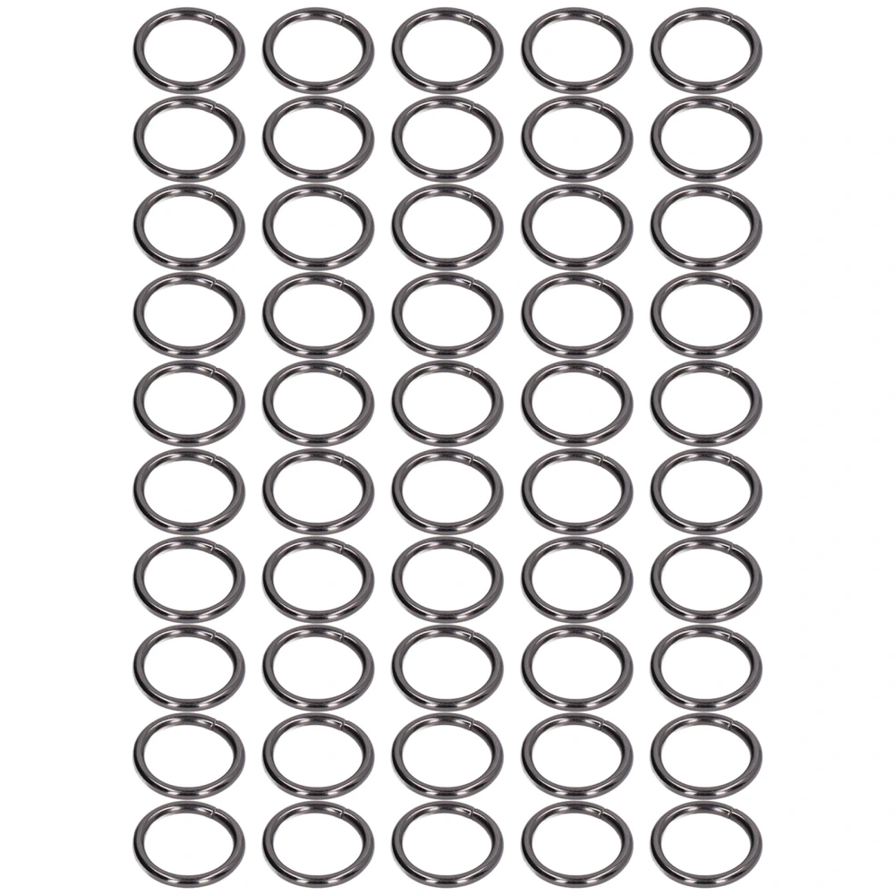 50Pcs Metal Rings 15x3mm Iron Material Sturdy Durable Multifunctional Exquisite O Rings MetalGray