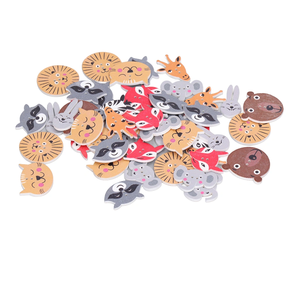 Buttons 9 Different Styles DIY Matching Cute Appearance Small Volume Composite Wood Animal Buttons