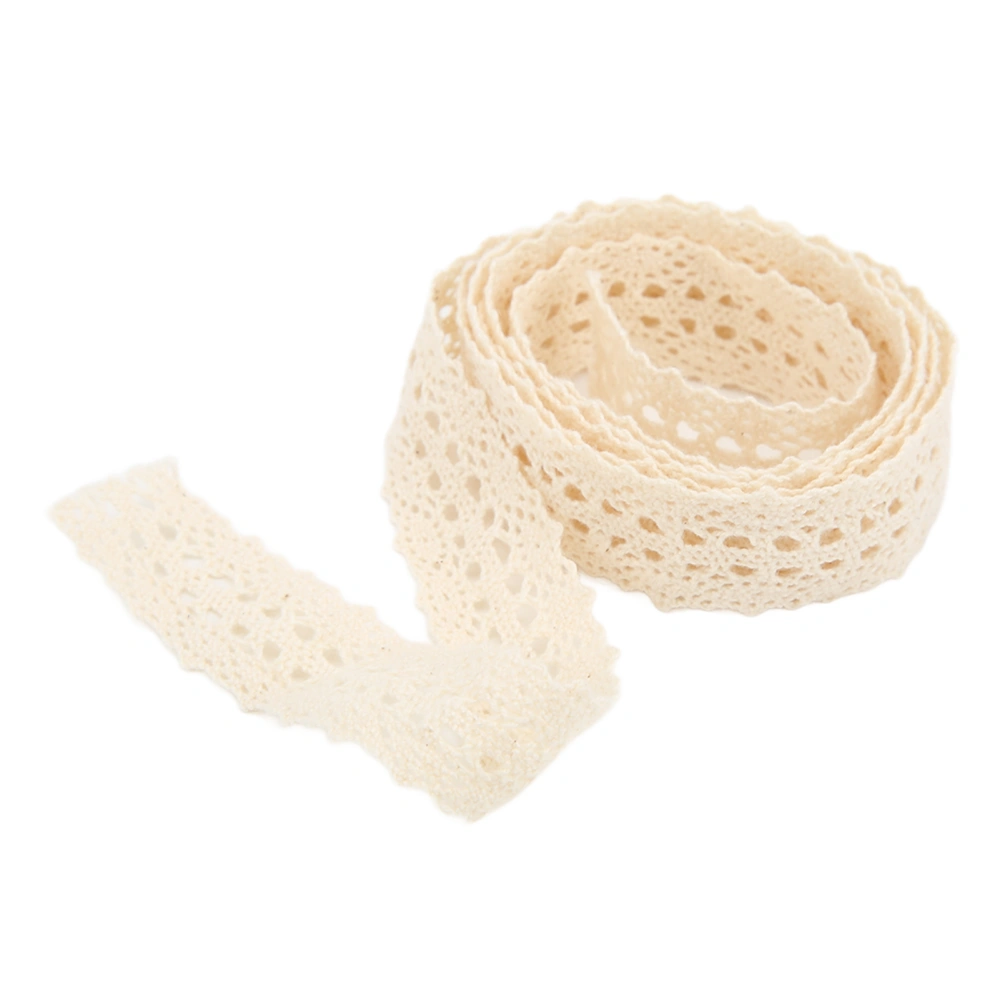 Lace Trim 20 Yards Long 2.3cm Width Exquisite Pattern Skin Friendly Durable Wide Application White Lace RibbonBeige