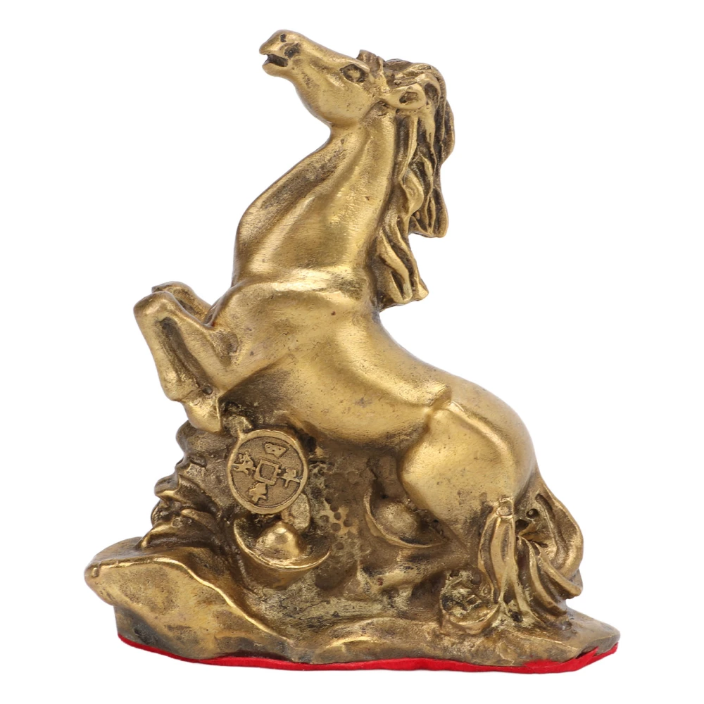 Horse Statue Hand Crafted Fine Workmanship Small Volume Brass Material Horse Figurine