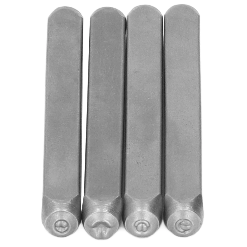 4Pcs Metal Stamping Premium Metal High Hardness Wear Resistant Durable Metal Design Stamps for Plastic Leather Jewelry