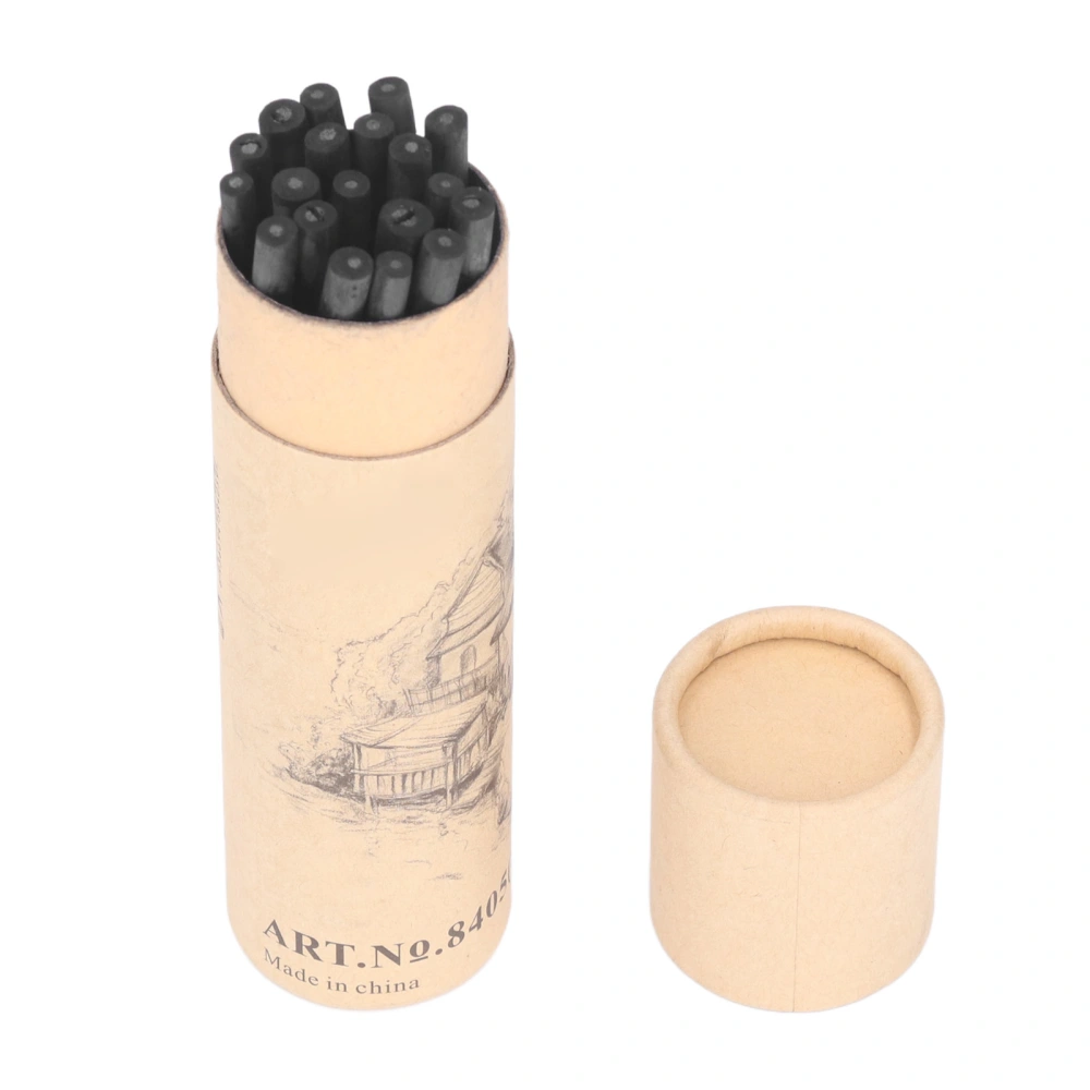 20Pcs Charcoal Stick Write Draw Smoothly Exquisite Packaging Soft Charcoal Sticks for Sketching Artistic Creation