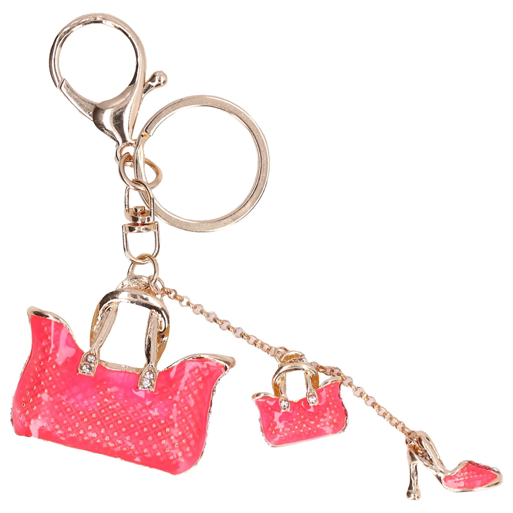 Bag Keychain Unique Design Elegant Appearance Colorful Rhinestone Metal Pendant for Car Bag Decoration Gifts