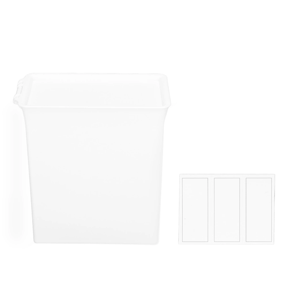 Plastic Desktop Storage Box Dustproof Flip Lid Plastic Storage Holder Label Stickers12x7.8x14.6cm / 4.7x3x5.7in