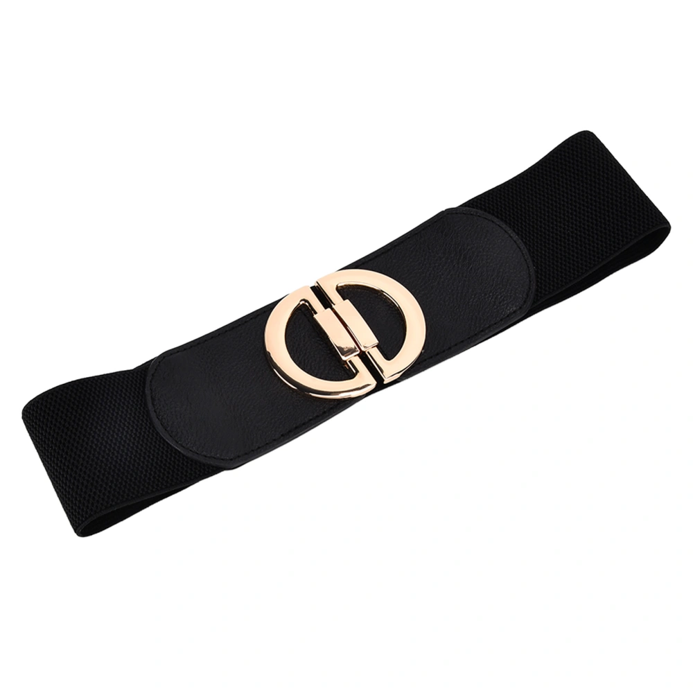 Waist Belt Ladies Fashion Black Perforated Metal Buckle Waist Belt Clothing Accessories