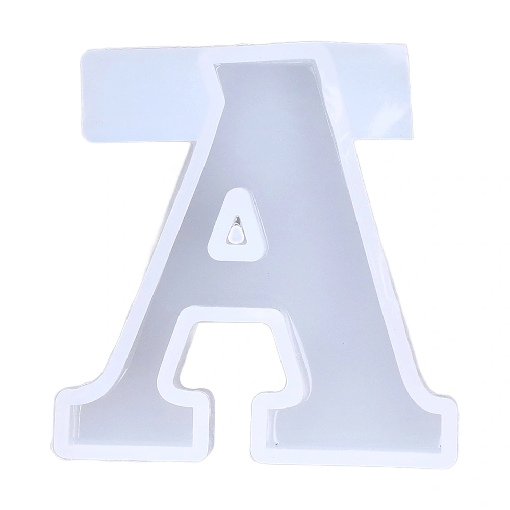 Silicone Mold Exquisite Smooth Surface Reusable Resin English Letters Mold for DIY Craft Decoration Ornamnet GiftLetter A