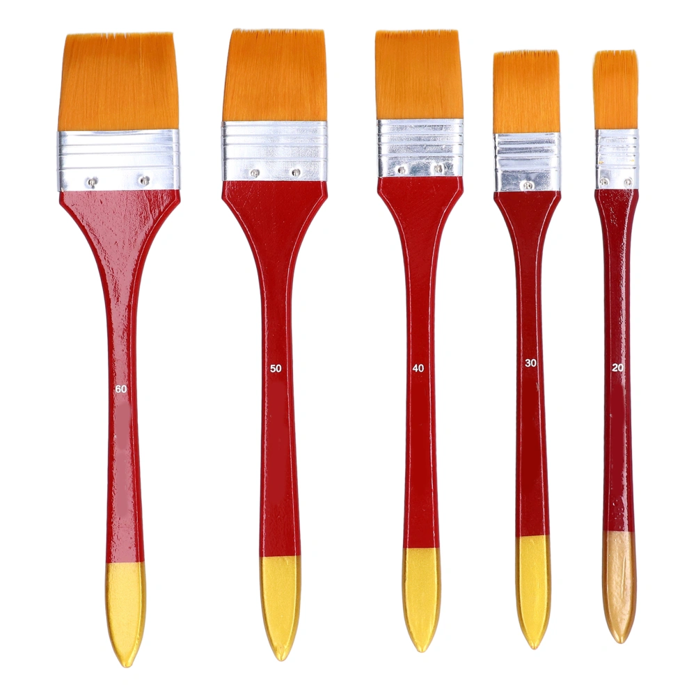 Paint Brush High Temperature Resistance Feel Comfortable Recyclable 5 Different Sizes Oil Paint Brushes