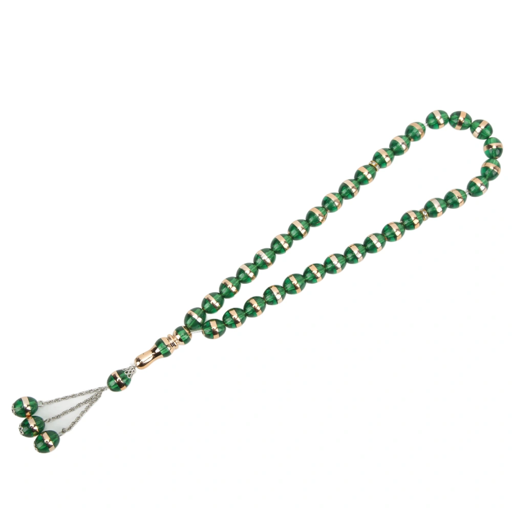 Beads Rosary 33 Grains Exquisite Unique Pattern Religious Article Worship Prayer SuppliesGreen