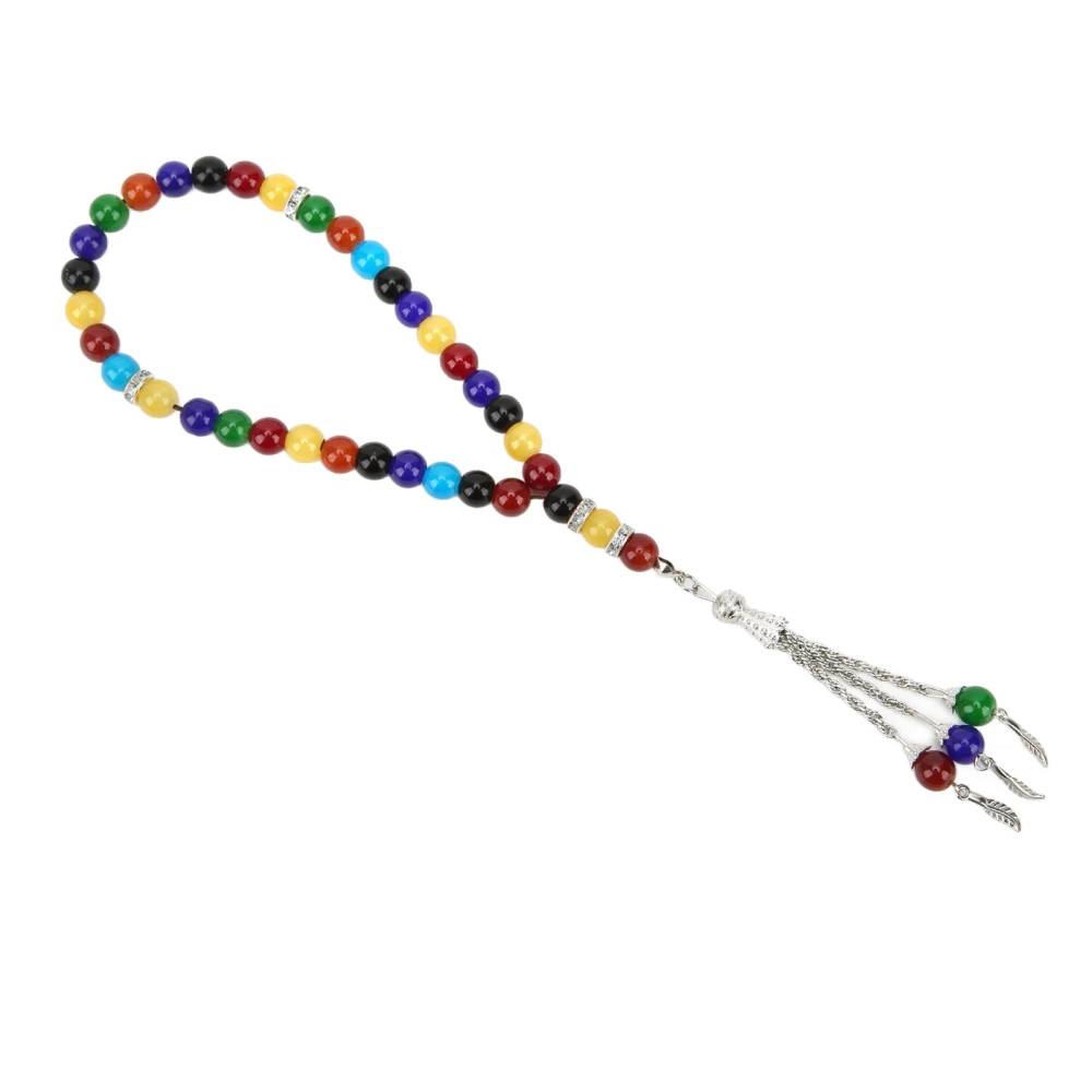 Prayer Beads Fine Workmanship Comfortable Holding Coloured Glaze Muslim Prayer Beads