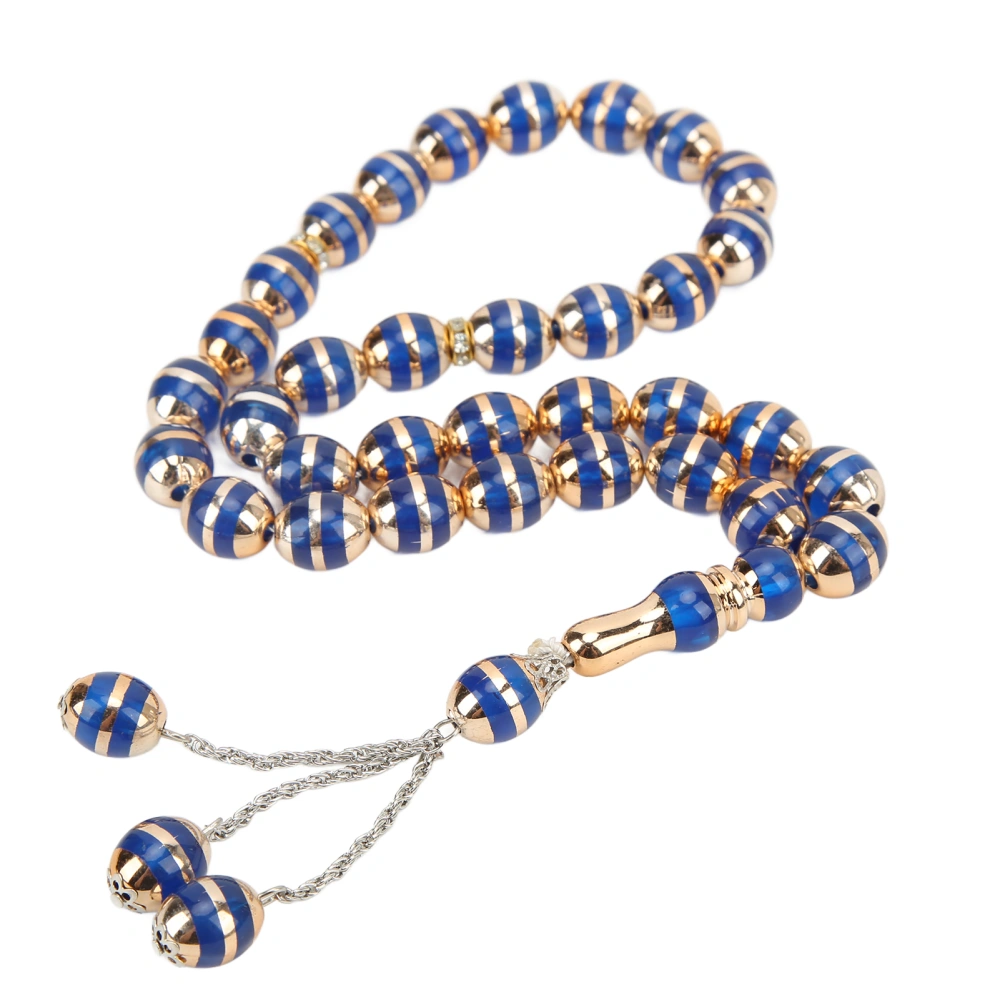 Beads Rosary 33 Grains Exquisite Unique Pattern Religious Article Worship Prayer SuppliesBlue