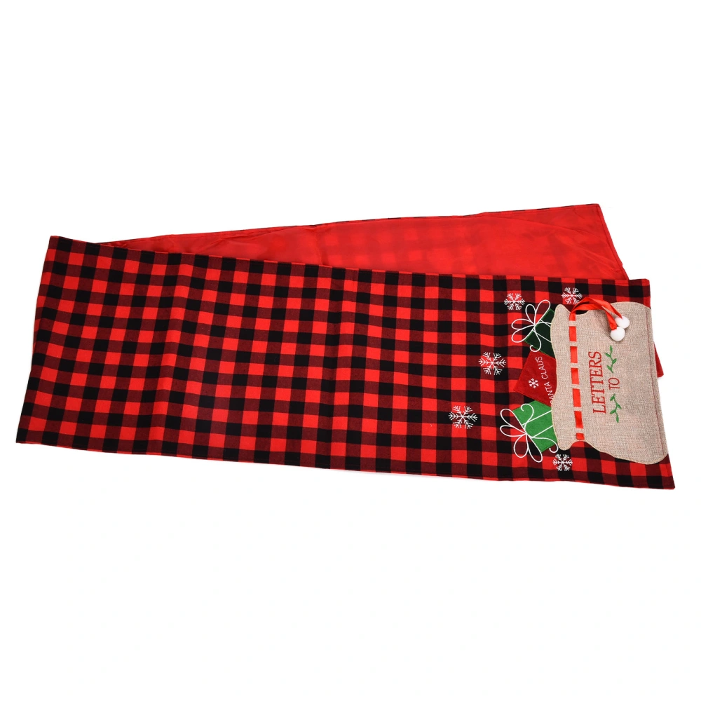 Tablecloth Red Black Lattice Flannel Design Simple Generous Elegant Christmas Decorations