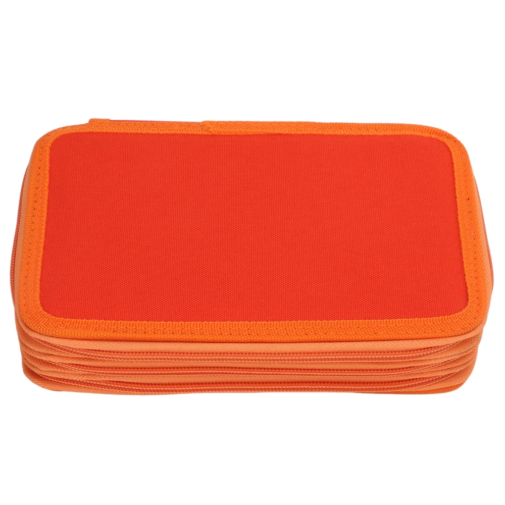 Pencil Bag Unique Exquisite Design Pencil Hole Firm Stable High Durability Large Pencil Case for School HomeOrange