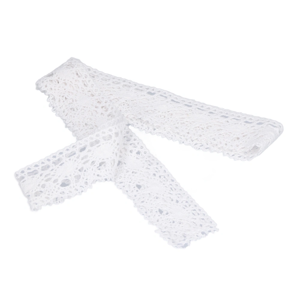 Lace Trim DIY Cotton Net 4cm Width 10 Yards Exquisite White Lace Ribbon for Curtain Clothes Tablecloth Gift Decoration