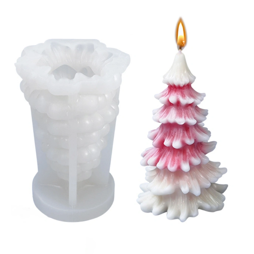 1 Pcs Christmas Tree DIY Silicone Candle Mold for Soap Cake Decorating Festival Craft Making Home Decoration Candle Making Supplies