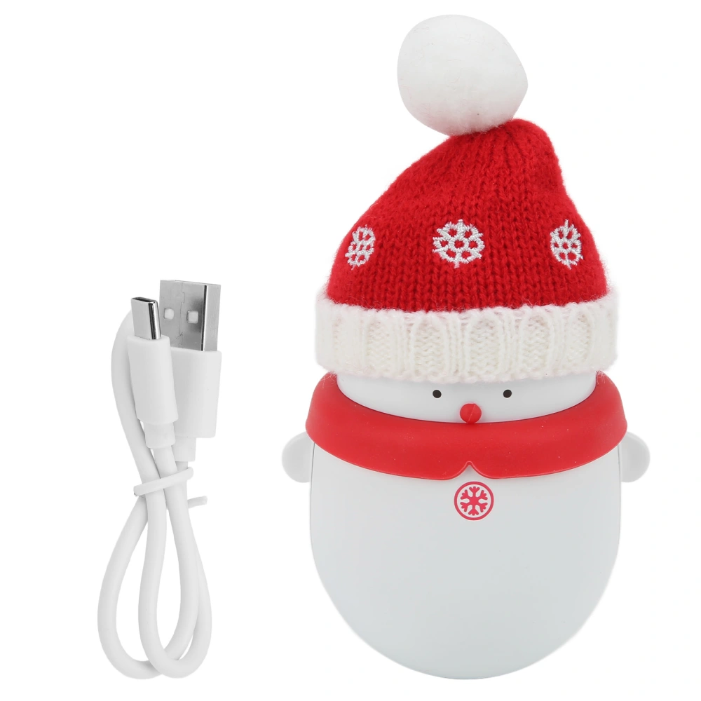 Hand Warmer 6000mAh Red Christmas Snowman Shape Mini Portable 2 in 1 USB Power Bank Electric Heater