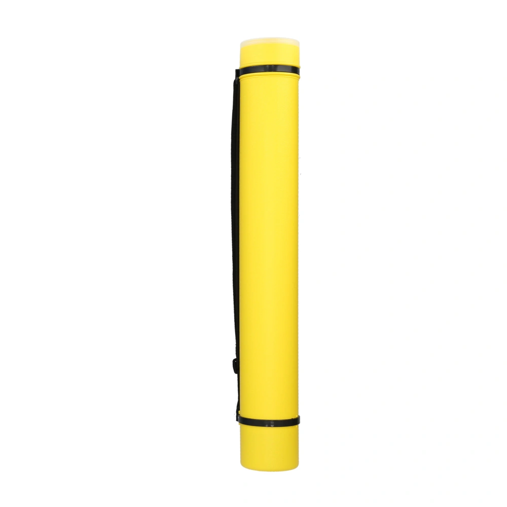 Poster Tube Expandable Large Capacity Waterproof Antishock Portable Document Poster Tube for StorageYellow