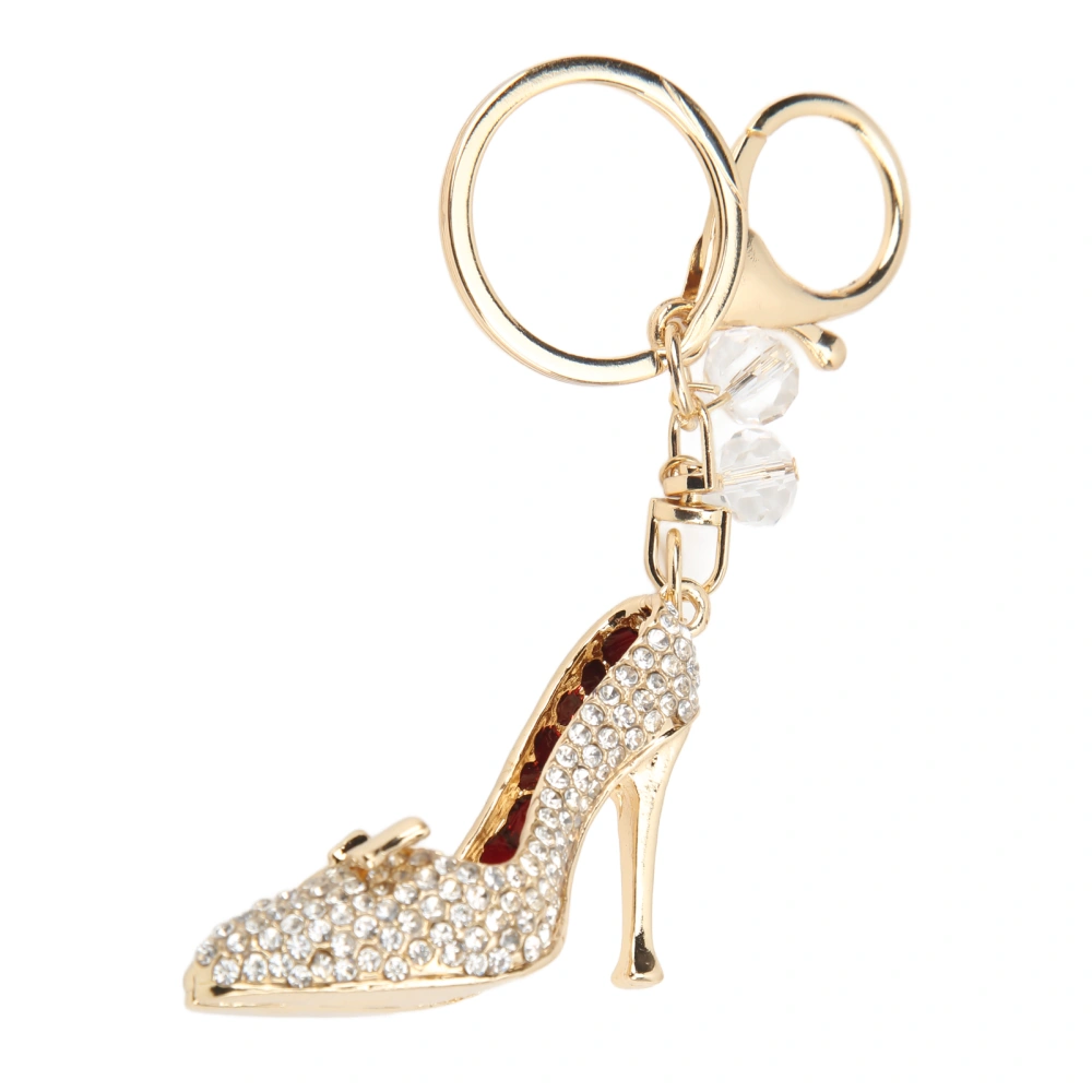 Key Chains Women High Heels Shape Compact Elegant Style Pendant for Handbag DecorationRed