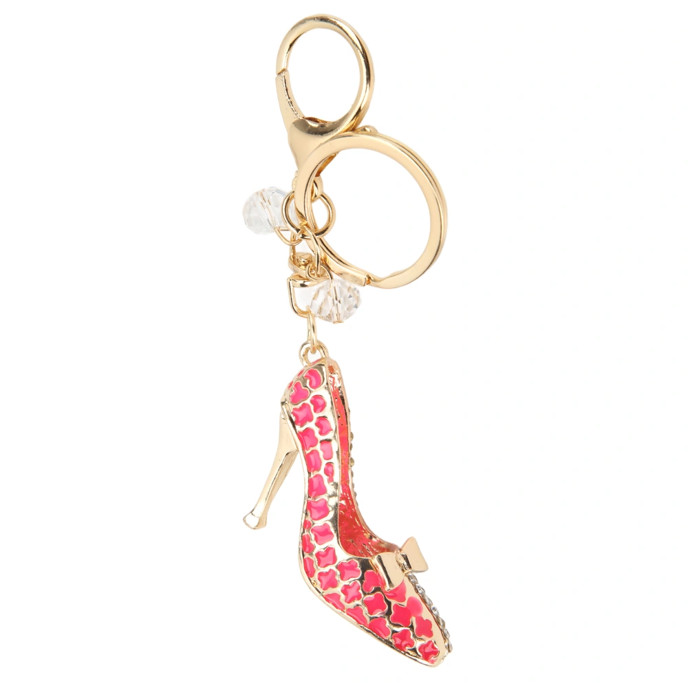 Key Chains Women High Heels Shape Compact Elegant Style Pendant for Handbag DecorationPink