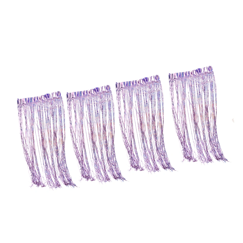 Tassel Curtains Metal Wire Aluminum Foil Tassels Party Background Wall Curtains Photo Studio Background DecorationPurple