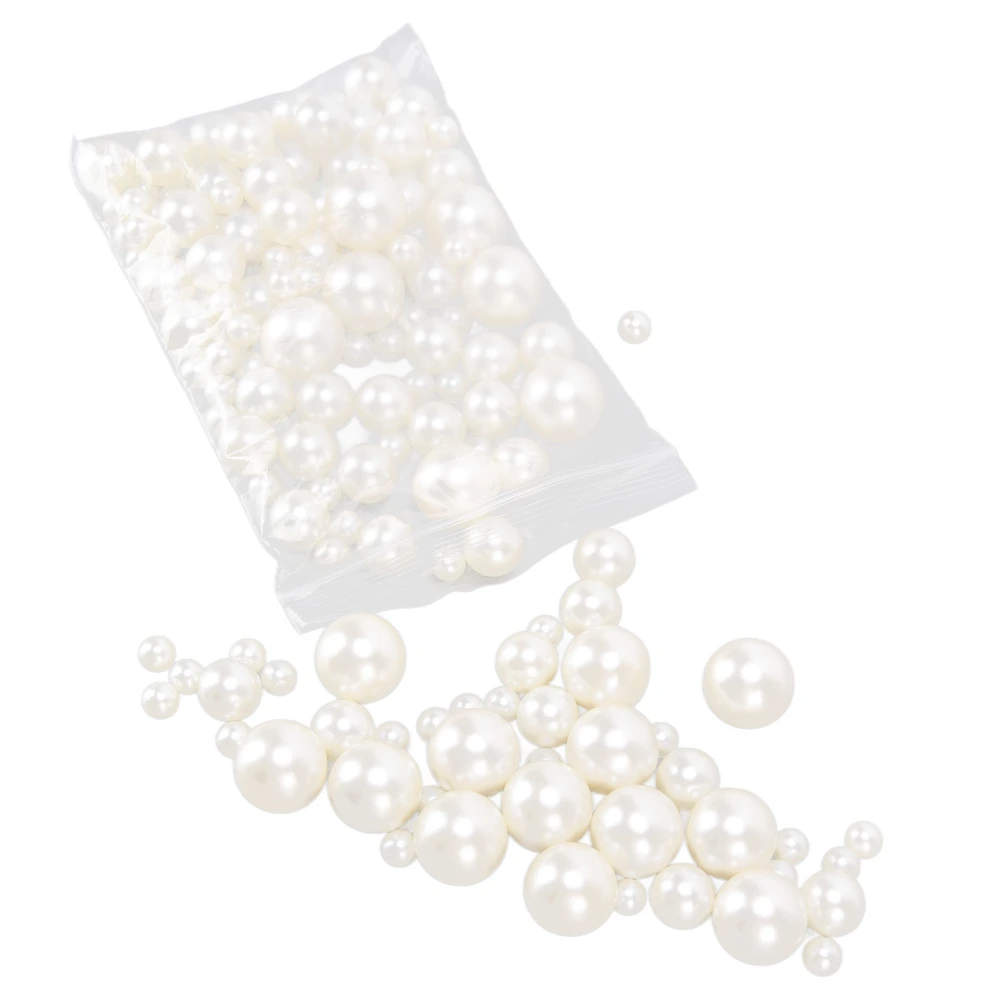 Pearl Beads 3 Different Sizes Durable Glossy Craft Accessories for DIY Necklaces Earrings Jewelry