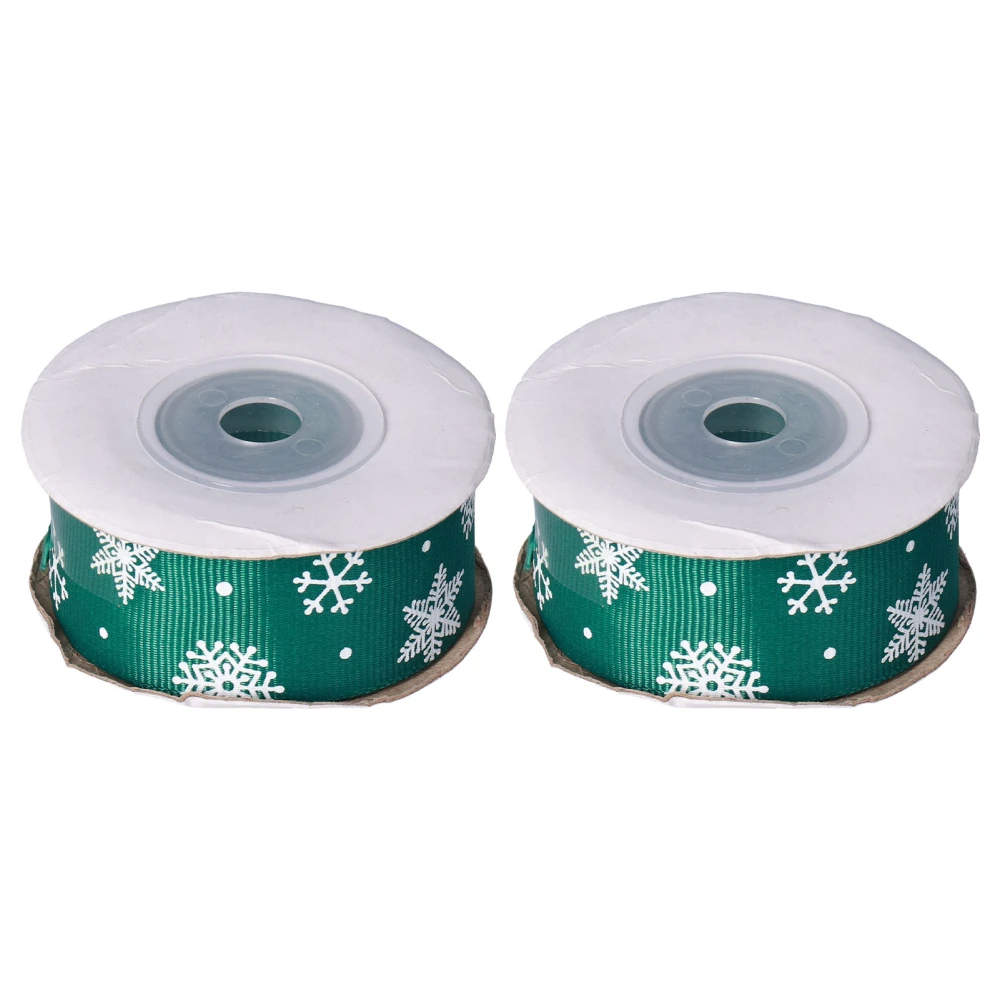 Ribbon 9m DIY Christmas Snowflake Green Craft Ribbon Holiday Party Gift Wrapping Ribbon