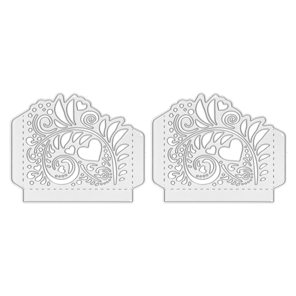 2Pcs Embossing Cutting Dies Carbon Steel Decorative Stencils Cuts for DIY Scrapbook Craft