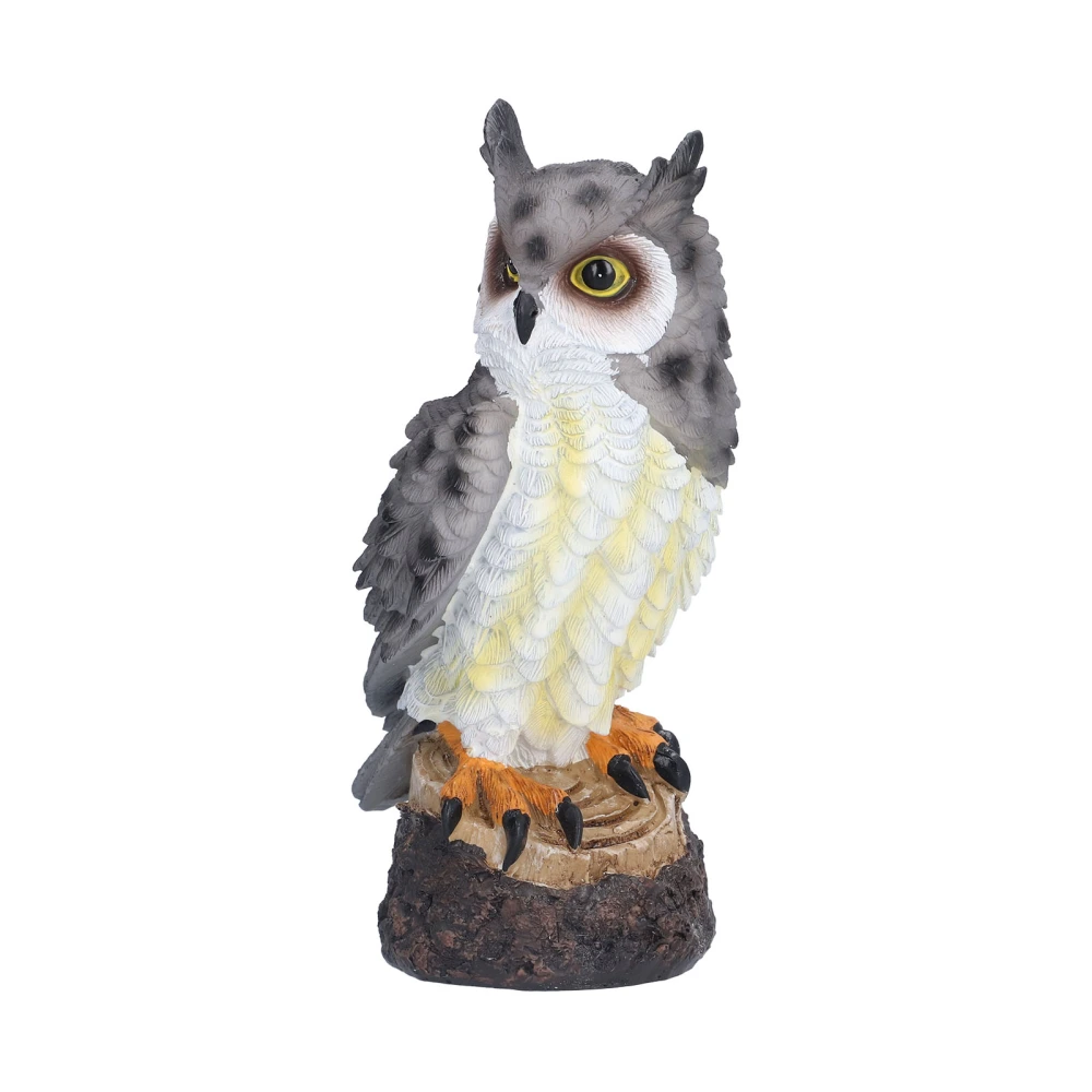 Owl Resin Ornaments Fine Workmanship Lovely Image Widely Used Home Decoration for Courtyards PorchesGray Feather