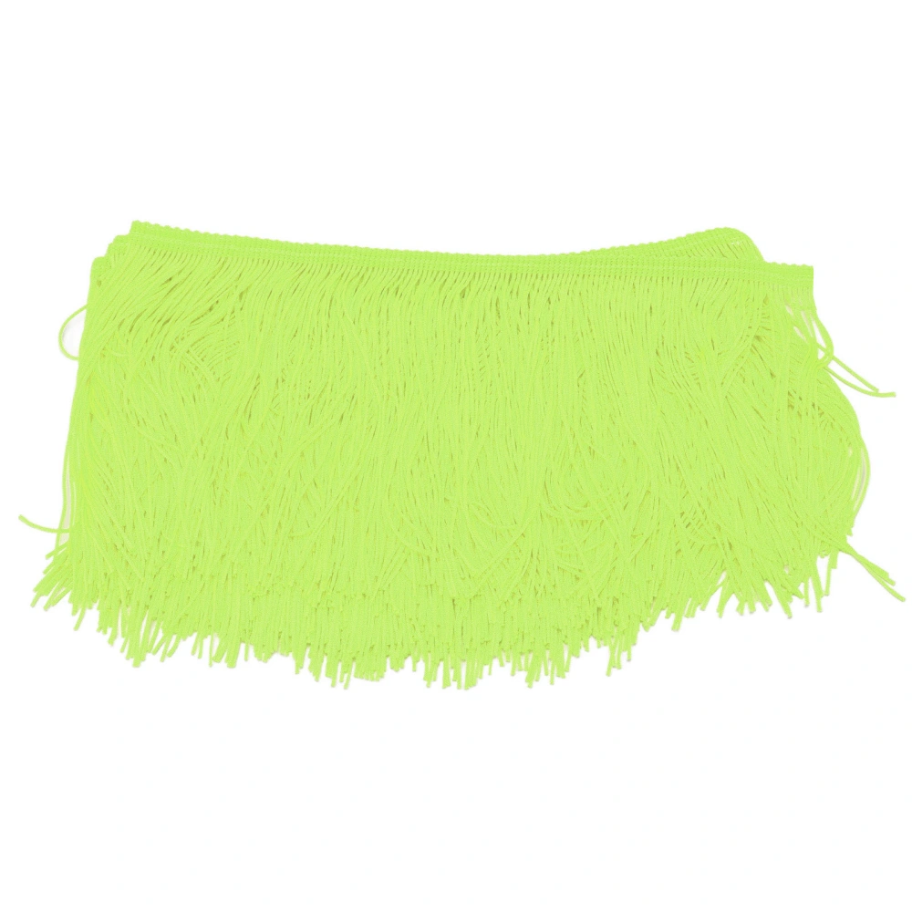 Table Skirt Long Soft Brightly Colored Charming Fringed Tassel Table Cloths for Home Party Decoration DIY CraftFluorescent Green