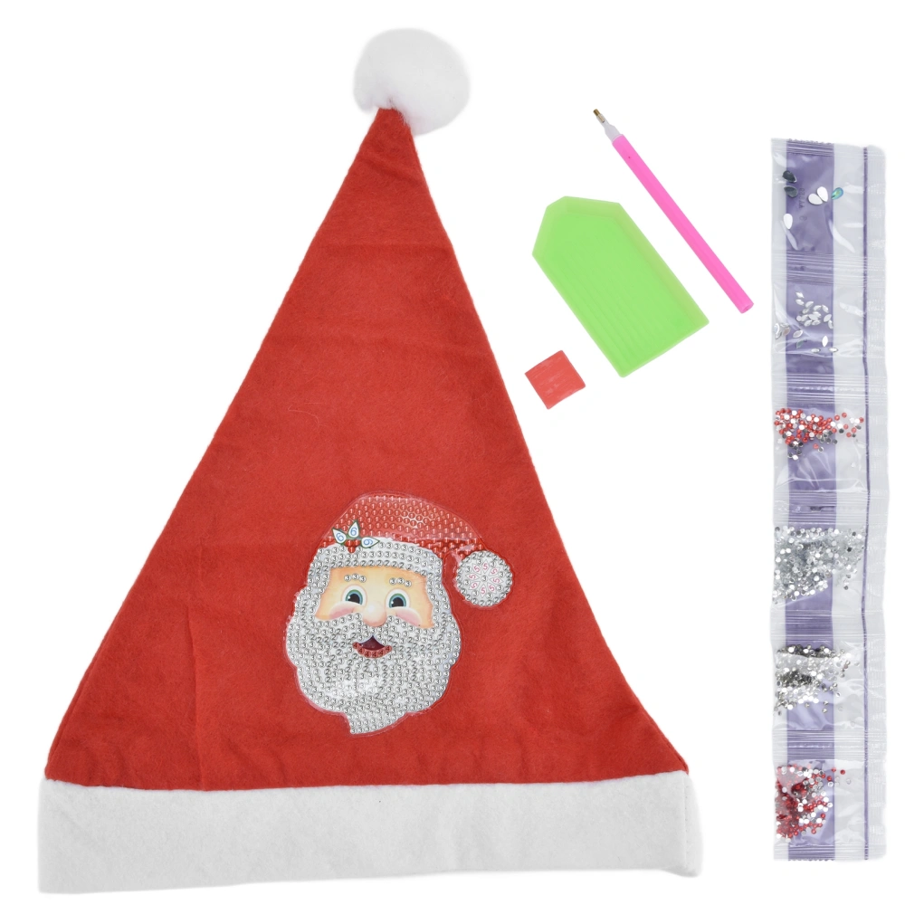 Christmas Hat Santa Claus Shaped Rhinestones Pattern DIY Manual Decorative Handicraft Kit