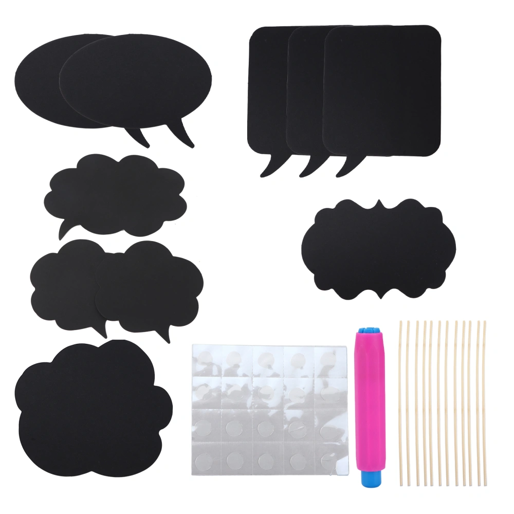 10pcs Photo Booth Props Black Paper Cute MultiStyle Birthday Backdrop with Sticker Sticks for Birthday Party Decoration