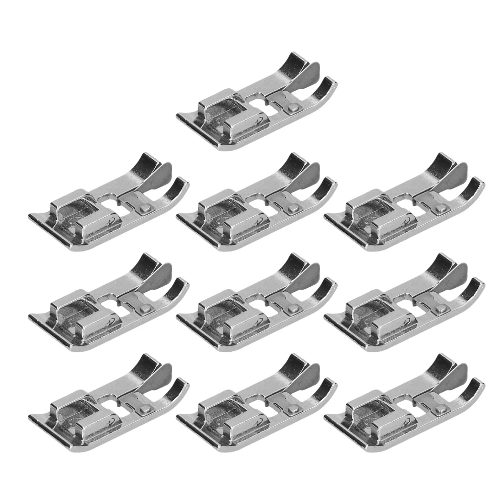 10PCS Overcast Foot Portable Wearable Durable Stainless Steel Edge Joining Presser Foot