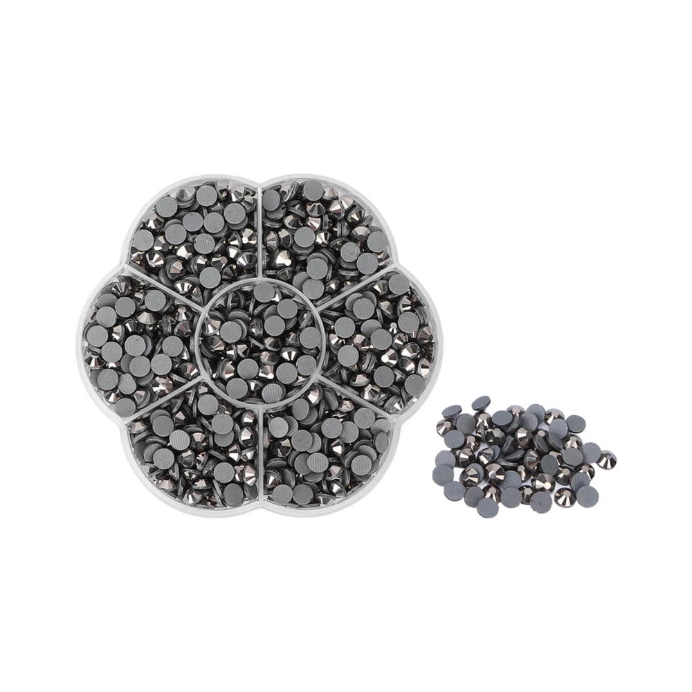 1000Pcs Rhinestones Shiny Transparent Decorative Nail Art Supplies for Girls WomenJM201 Gray