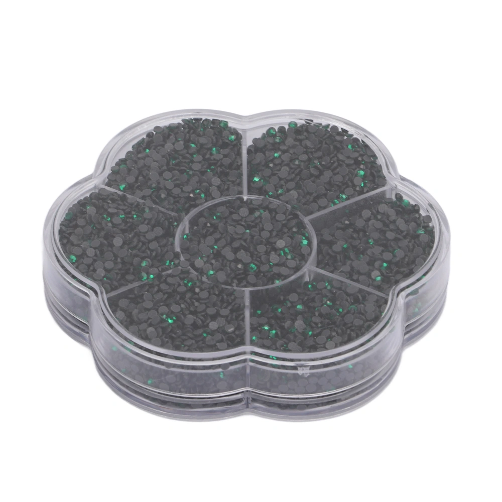 Rhinestones Hard Shiny DIY Glass Decorative Nail Round Stones for Jewelry Bags CraftsS601 Dark Green