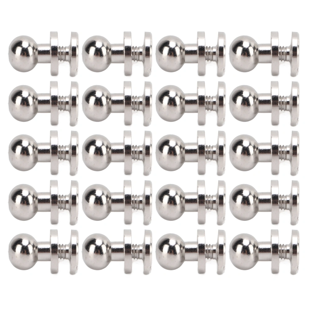 20set Brass Rivets Silver Abrasion Resistance DIY Projects Accessories for Belt Handbags8x7mm