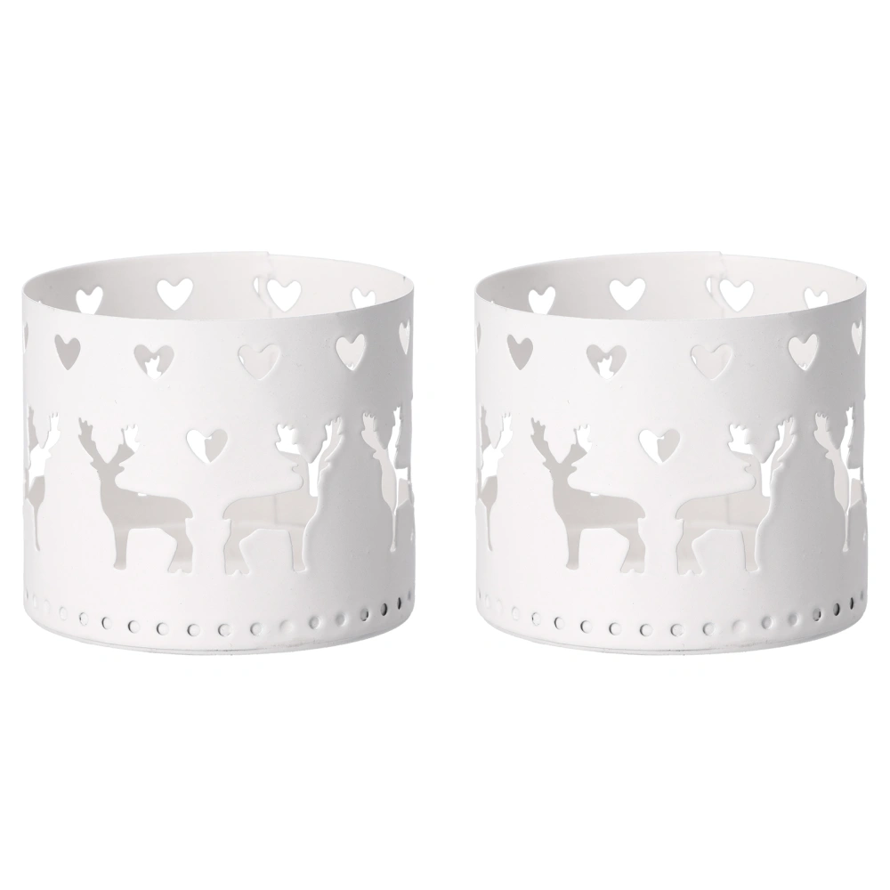 2Pcs Candle Holder Christmas Style Simple Unique Design Sturdy Stable Durable Candle Stand for Wedding Party Home