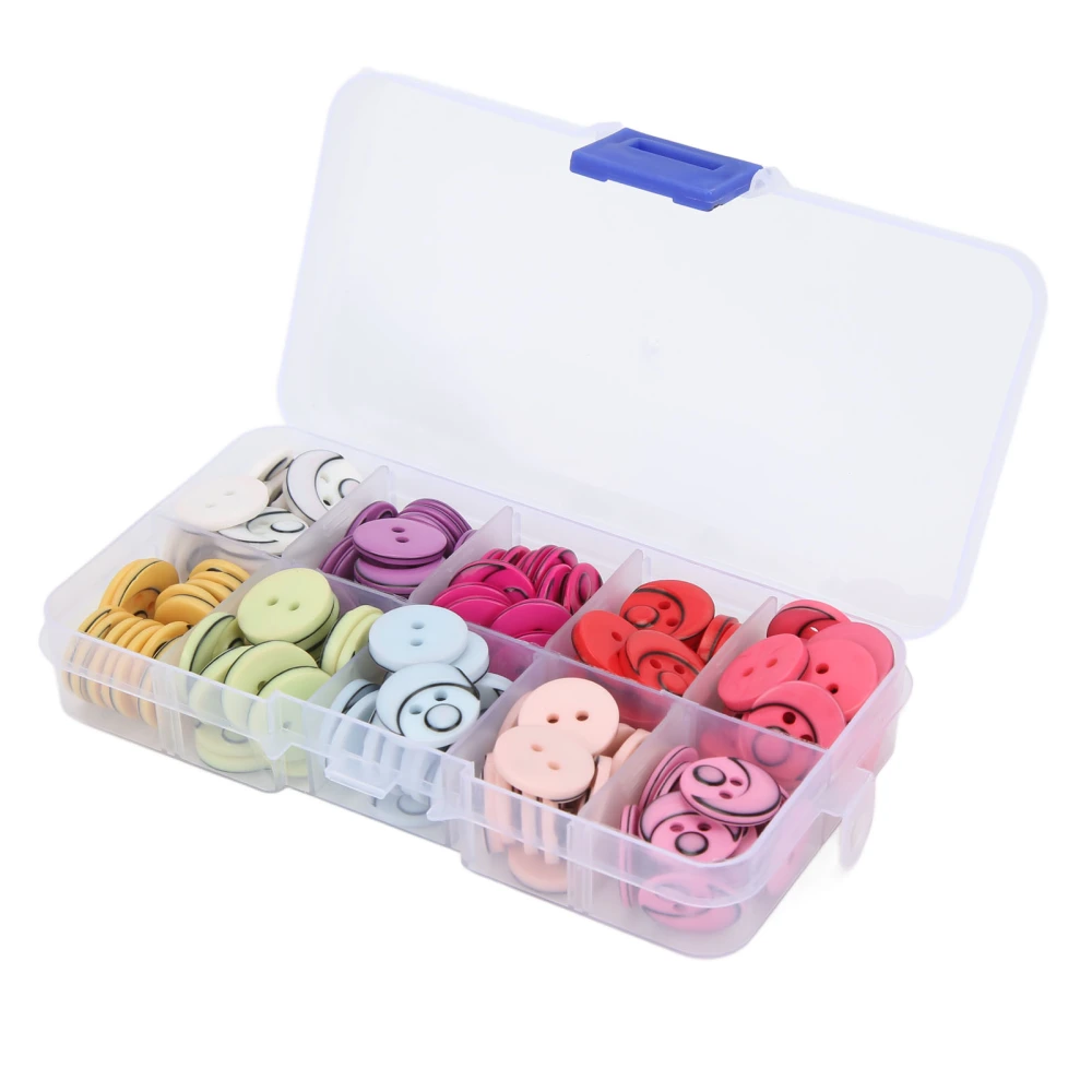 150Pcs Resin Buttons 2 Holes 15mm Color Cartoon Children's Clothing Decoration Accessories