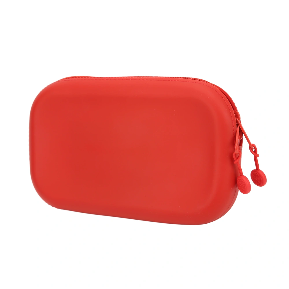 Pen Bag Easy Use Light Weight Small Size Silica Material Storage Bag for School Office TravelRed