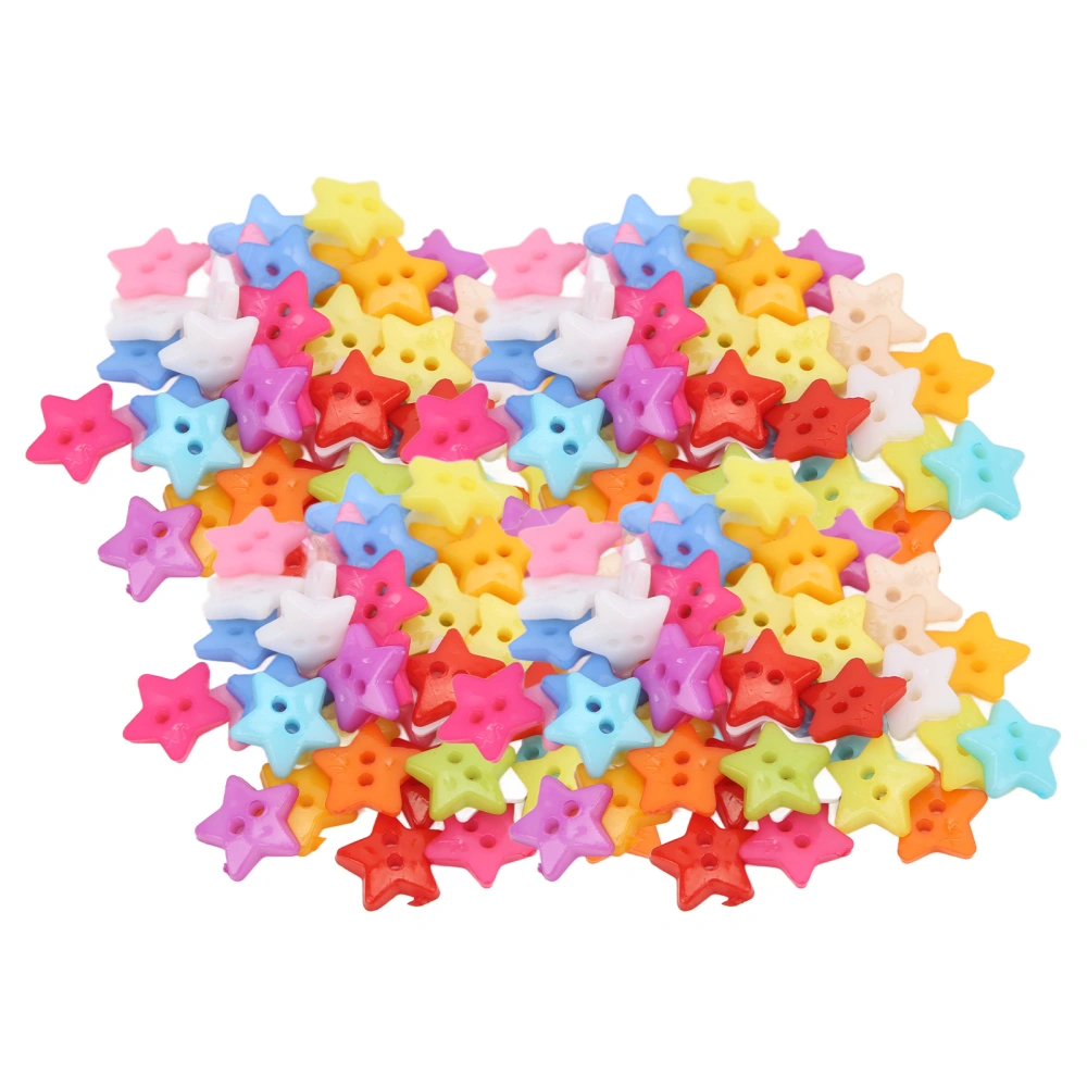 200 Pcs Buttons Durable Not Easy Fade Cute Portable Widely Application Cute Resin Button for Sewing12MM