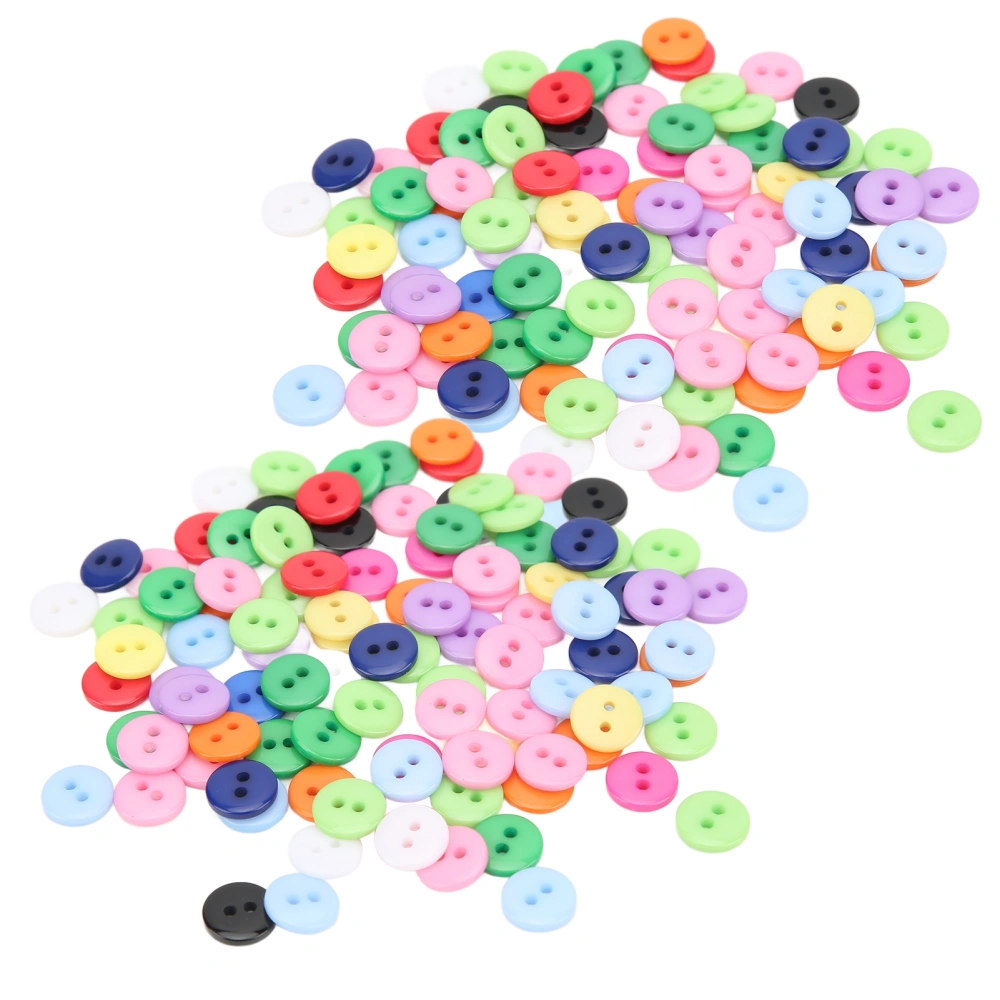 200pcs Sewing Buttons NonFading MultiColored Durable Clothing Accessories for Household(16L=10.0 MM )