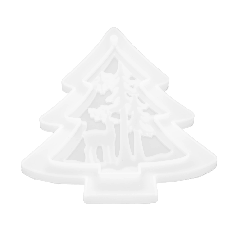 Silicone Mold Resin Durable Soft Tear Resistance Resin Ornament Molds for DIY HandicraftsChristmas Tree Elk