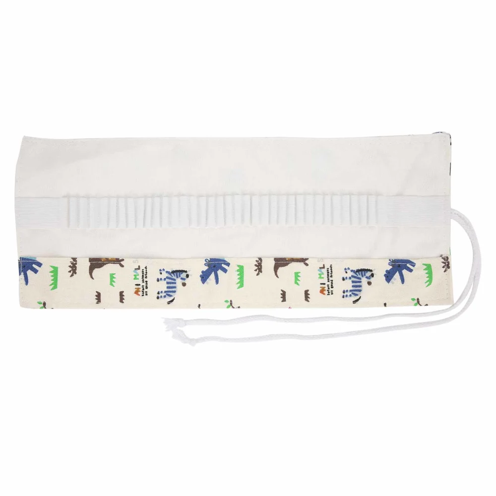 Pencil Wrap Animal Pattern Portable Practical Pen Storage Pouch for Student Painter36 Holes